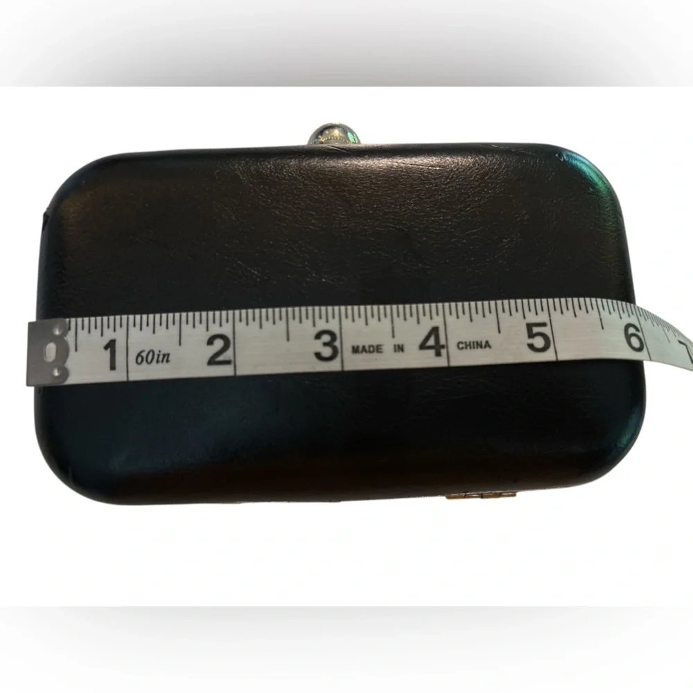 Vintage Black and Silver Beaded Evening Clutch